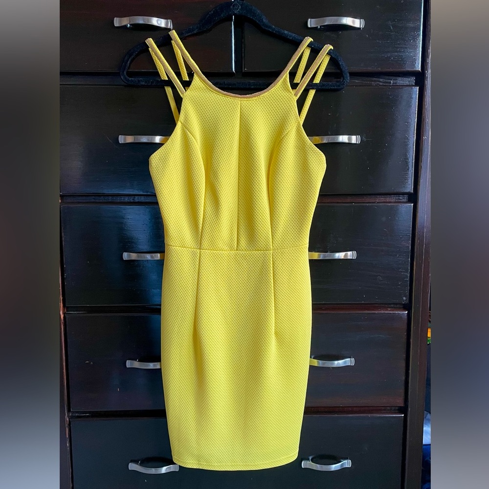 Yellow Double Strap Dress